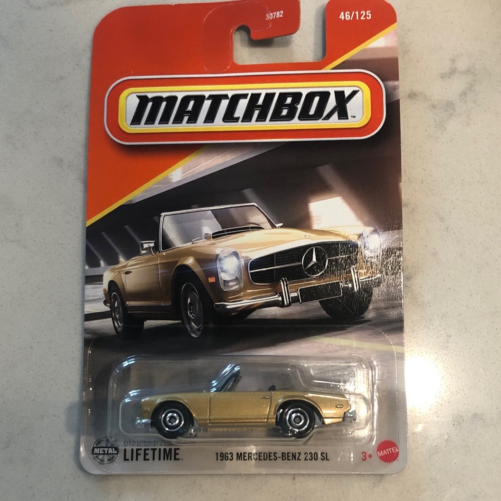 Mattel Matchbox 1963 Mercedes-Benz 230 SL - Gold